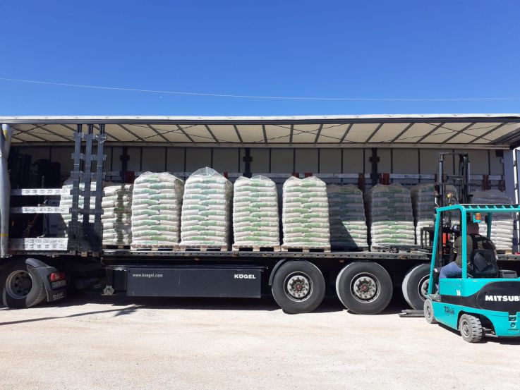 Consegna del pellet dalla Germania